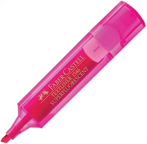 FABER-CASTELL ŞEFFAF GÖVDE FOSFORLU KALEM PEMBE (5030154628) - 1