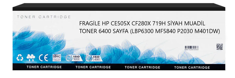 FRAGİLE HP CE505X CF280X 719H SİYAH MUADİL TONER 6400 SAYFA (LBP6300 MF5840 P2030 M401DW)
