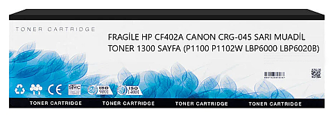 FRAGİLE HP CF402A CANON CRG-045 SARI MUADİL TONER 1400 SAYFA (P1100 P1102W LBP6000 LBP6020B) - 1