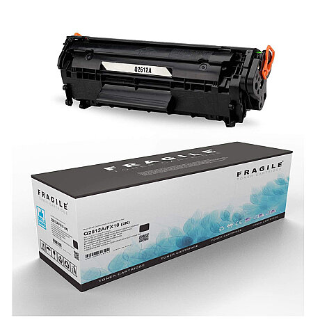 FRAGİLE HP Q2612A CANON FX-10 SİYAH MUADİL TONER 2000 SAYFA (1010 1015 MF4010 MF4270) - 1