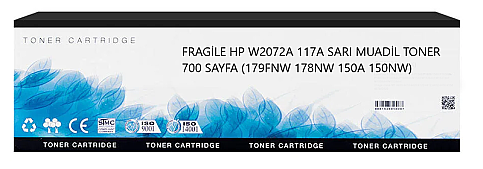 FRAGİLE HP W2072A 117A SARI MUADİL TONER 700 SAYFA ÇİPSİZ (179FNW 178NW 150A 150NW) - 1