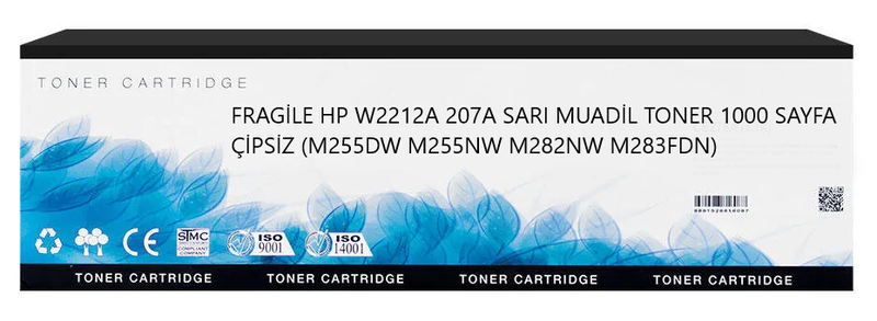 FRAGİLE HP W2212A 207A SARI MUADİL TONER 1000 SAYFA ÇİPSİZ (M255DW M255NW M282NW M283FDN)