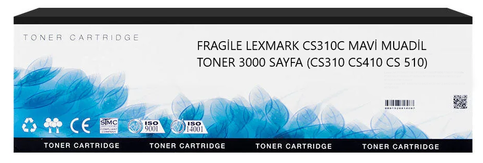 Fragile Lexmark Cs310C Mavi Muadil Toner 3000 Sayfa (Cs310 Cs410 Cs 510) - 1