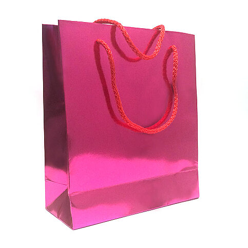 FRESİA KARTON ÇANTA 20x22 METALİZE PEMBE - 1