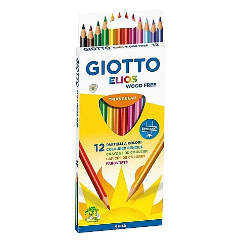 GİOTTO ELİOS KURU BOYA 12 RENK KARTON KUTU (275800) - 1