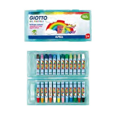 Giotto Big Yağlı Pastel Boya 24 Renk Plastik Kutu (295200) - 1