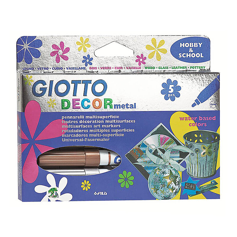 GİOTTO ÇOK AMAÇLI PAİNT MARKÖR 4.0mm METALİK 5 RENK (452900)