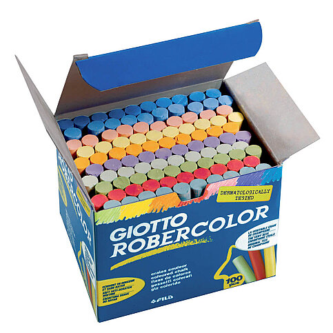 GİOTTO ROBERCOLOR TEBEŞİR KARIŞIK RENK 100LÜ (539000) - 1