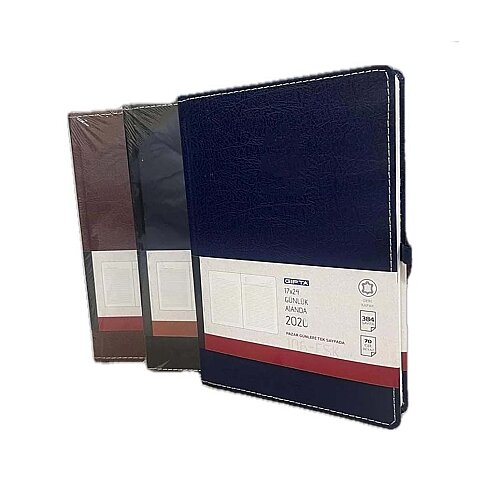 GIPTA 106-ESK EKO GÜNLÜK AJANDA 17x24 ÇİZGİLİ SUNİ DERİ (0106ESK-2022) - 2