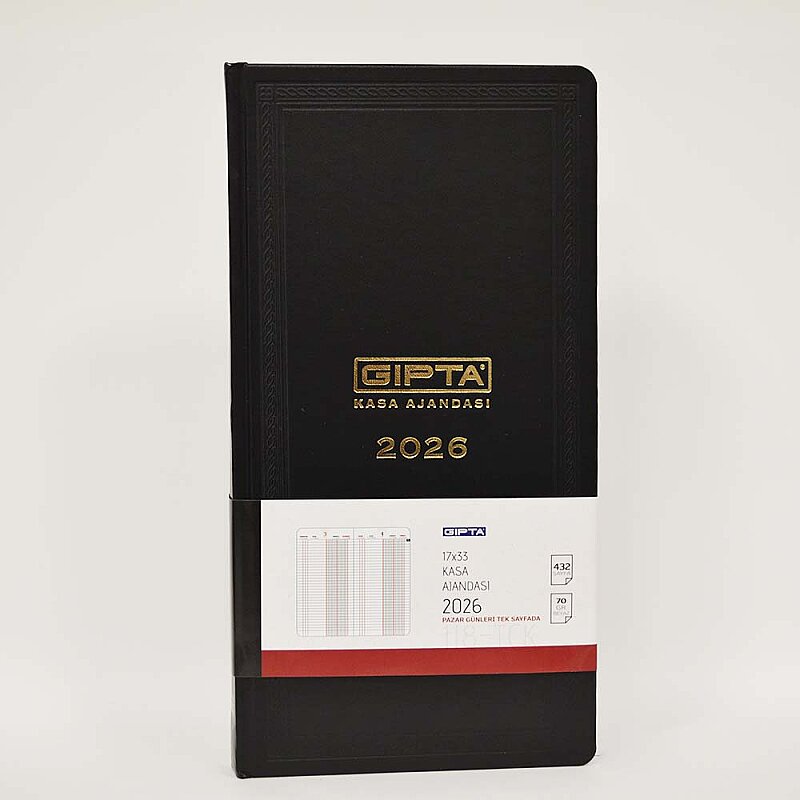 GIPTA 118-TCK GÜNLÜK KASA AJANDASI 17x33 SERT KAPAK (0118TCK-2021)