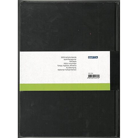 GIPTA 122-ECK EKO HAFTALIK AJANDA 20x28 CİLT BEZİ (0122ECK-2022) - 1