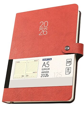 GIPTA 125-TXK TEXTURA GÜNLÜK AJANDA A5 TERMO DERİ (0125TXK-2021) - 1
