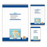 Gıpta 1378 Prisma Spiralli Bloknot A4 Düz 100 Yaprak - GIPTA