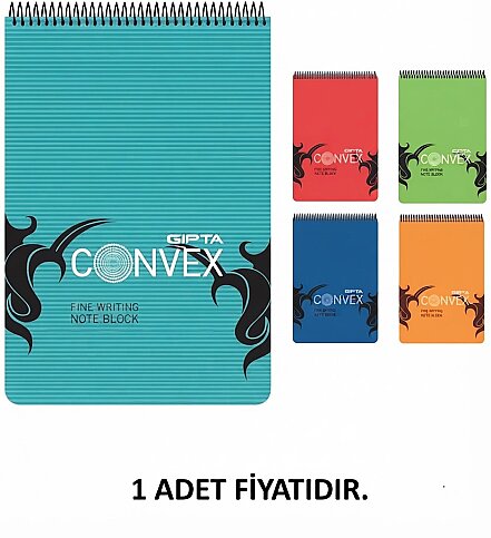 GIPTA 1393 CONVEX SPİRALLİ BLOKNOT A4 ÇİZGİLİ 100 YAPRAK (1393000-2181) - 1