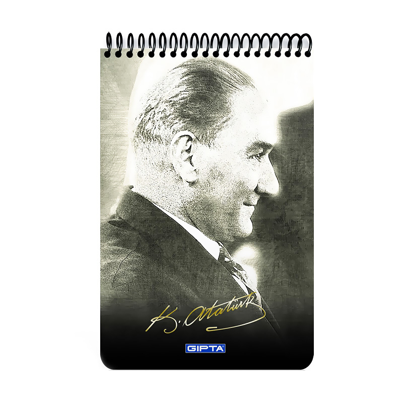 Gıpta Atatürk Spiralli Bloknot A4 Kareli 100 Yaprak (2610)