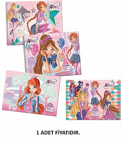 GIPTA 3089 WİNX SPİRALLİ RESİM DEFTERİ 17x24 15 YAPRAK (3089000-2011) - 1