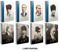 GIPTA 409-AKK ATATÜRK SPİRALLİ GÜNLÜK AJANDA 17x24 SERT (0409AKK-2021) - GIPTA