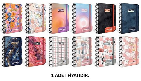 GIPTA 460-SHK SPİRALLİ HAFTALIK AKADEMİK AJANDA 17x24 SERT KAPAK (0460SHK-2021) - 1