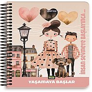 GIPTA 7329 MONO PLAN SPİRALLİ HAFTALIK PLANLAYICI 96 YAPRAK 17x24 (7329000-2011) - GIPTA