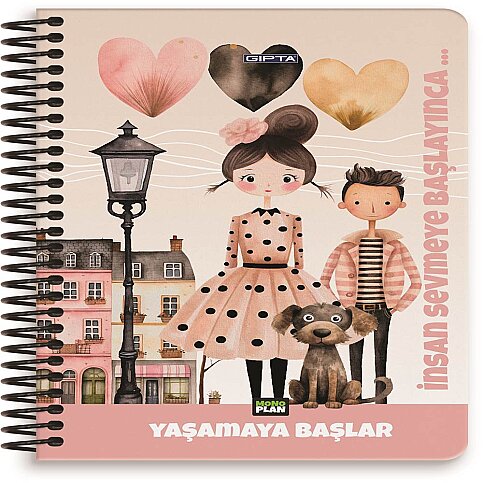 GIPTA 7329 MONO PLAN SPİRALLİ HAFTALIK PLANLAYICI 96 YAPRAK 17x24 (7329000-2011) - 1
