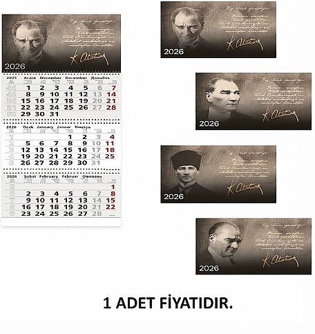 GIPTA A05-BRS BRİSTOL GEMİCİ TAKVİMİ 3 AY ATATÜRK (0A05BRS-2041) - 1