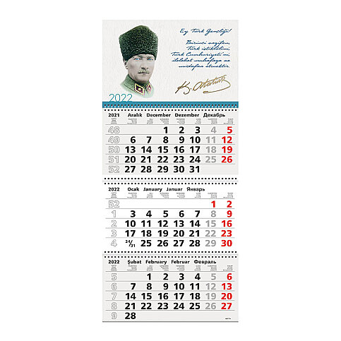 Gıpta A05-Brs Bristol Gemici Takvimi 3 Ay Atatürk (0A05Brs-2041) - 1
