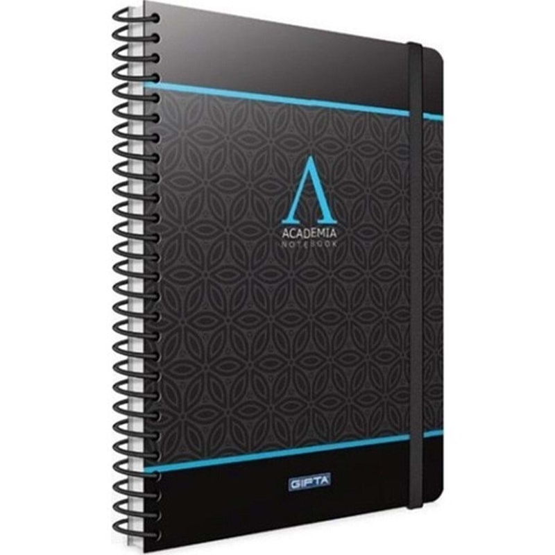 GIPTA ACADEMİA SPİRALLİ SERT KAPAK DEFTER 17x24 KARELİ 120 YAPRAK (3776)