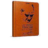 GIPTA 2599 ATATÜRK DERİ KAPAK DEFTER 13x21 ÇİZGİLİ 120 YAPRAK (2599000-2011) - GIPTA