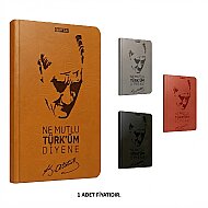 GIPTA 2599 ATATÜRK DERİ KAPAK DEFTER 13x21 ÇİZGİLİ 120 YAPRAK (2599000-2011) - GIPTA