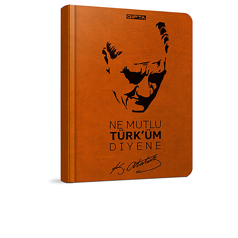 GIPTA 2600 ATATÜRK DERİ KAPAK DEFTER 9x14 ÇİZGİLİ 120 YAPRAK (2600000-2011)