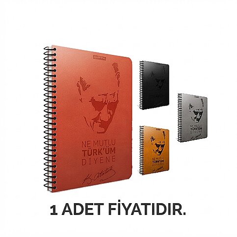 GIPTA 1550 ATATÜRK SPİRALLİ DEFTER 17x24 ÇİZGİLİ 120 YAPRAK (1550000-2011) - 1