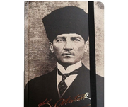 Gıpta Atatürk Spiralli Sert Kapak Defter 13X21 Çizgili 120 Yaprak (3323) - GIPTA