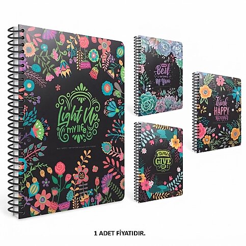 GIPTA 5081 BEST NOTES SPİRALLİ SERT KAPAK DEFTER 20x28 ÇİZGİLİ 120 YAPRAK (5081000-2011) - 1