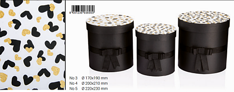 GIPTA BLACK WHİTE GOLD HEDİYELİK KUTU SİLİNDİR 170x190 (BX6900-03) - 1