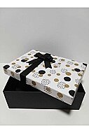 GIPTA BLACK WHİTE GOLD HEDİYELİK KUTU SİLİNDİR 200x210 (BX6900-04) - GIPTA