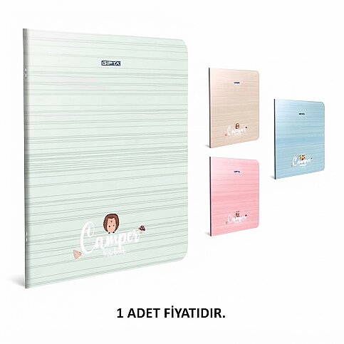 GIPTA 4334 CAMPER KARTON KAPAK DEFTER A4 KARELİ 60 YAPRAK (4334000-2011) - 1