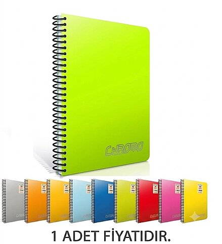 GIPTA 1348 CHROMO SPİRALLİ DEFTER A5 KARELİ 80 YAPRAK (1348000-2012) - 1