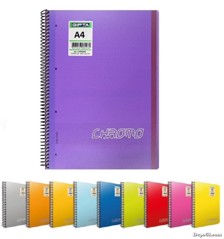 GIPTA 1976 CHROMO SPİRALLİ DEFTER A4 ÇİZGİLİ 40 YAPRAK