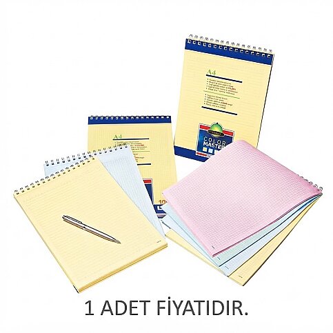 GIPTA 1372 COLOR MASTER SPİRALLİ BLOKNOT A4 ÇİZGİLİ 100 YAPRAK (1372000-2181) - 1