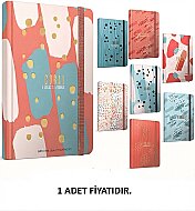 GIPTA 4628 CORAL SERT KAPAK DEFTER 17x24 KARELİ 140 YAPRAK (4628000-2011) - GIPTA