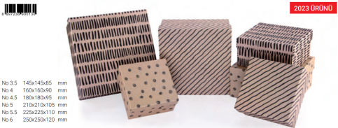Gıpta Crafty Black Kare Hediyelik Kutu 250x250x120 (Bx0130-06) - 1