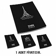 GIPTA 2675 DARK KARTON KAPAK SİYAH DEFTER A6 DÜZ 36 YAPRAK (2675000-2011) - GIPTA