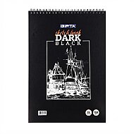 GIPTA 2646 DARK SPİRALLİ SİYAH RESİM DEFTERİ A6 15 YAPRAK (2646000-2011) - GIPTA