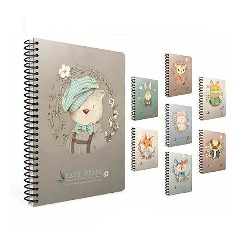 GIPTA 4743 EASY NOTES SPİRALLİ SERT KAPAK DEFTER 17x24 ÇİZGİLİ 120 YAPRAK (4743000-2011)
