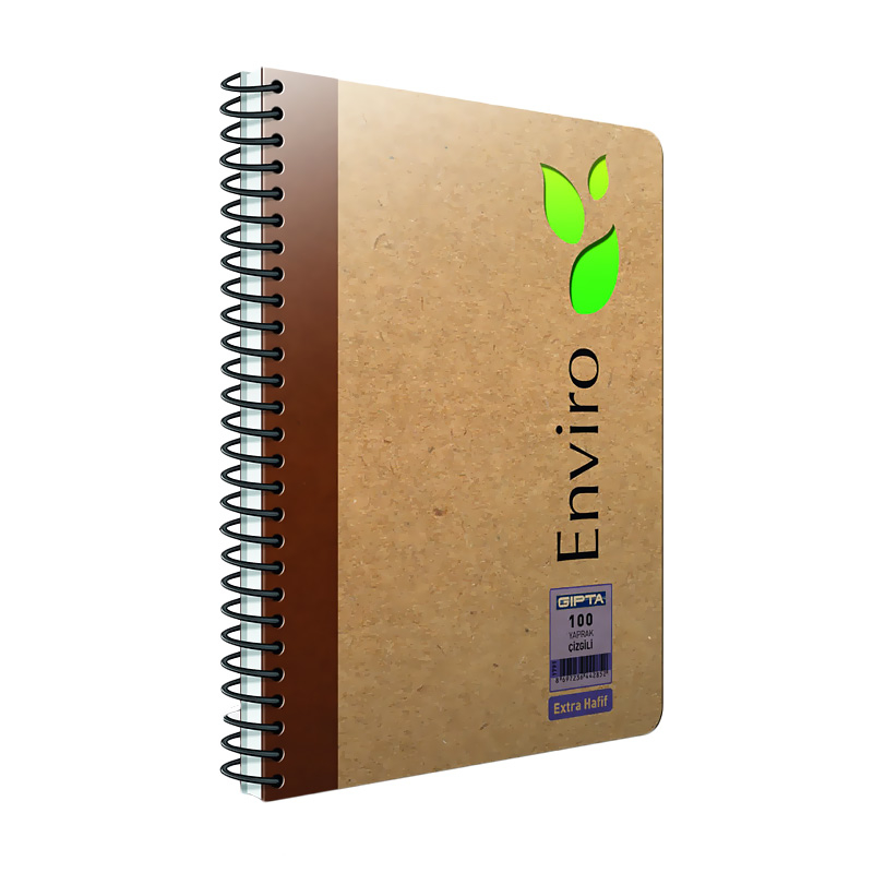 GIPTA ENVİRO SPİRALLİ DEFTER 17x24 ÇİZGİLİ 100 YAPRAK (1793)