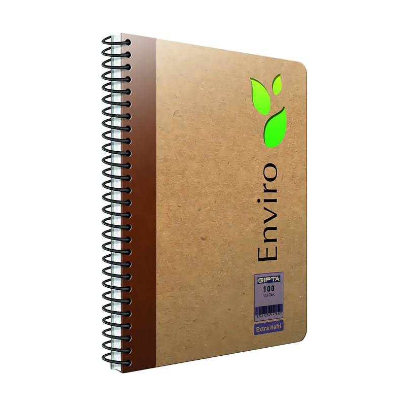 GIPTA ENVİRO SPİRALLİ DEFTER 17x24 KARELİ 100 YAPRAK (1794)