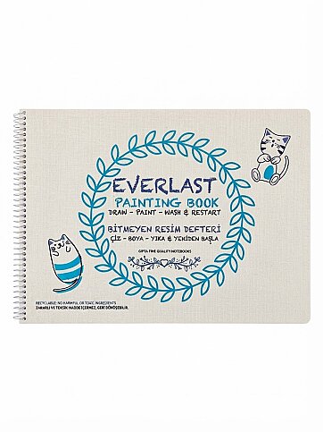 GIPTA 6184 EVERLAST PLASTİK KAPAK BİTMEYEN RESİM DEFTERİ 25x35 4 YAPRAK (6184000-2011) - 1