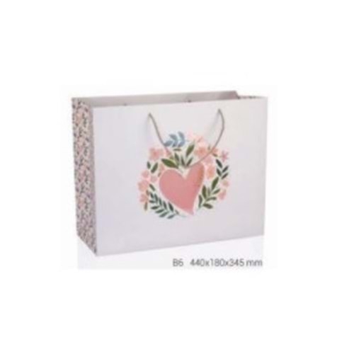 Gıpta Floral Karton Çanta B6 (Bg6610)