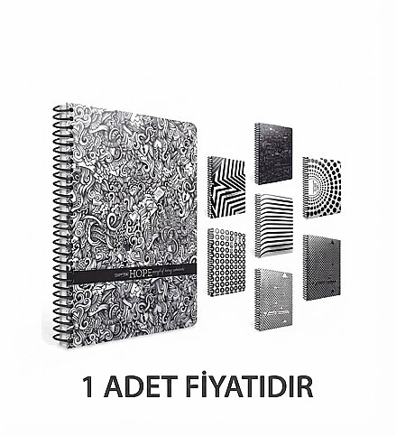 GIPTA 1198 HOPE SPİRALLİ DEFTER A6 ÇİZGİLİ 80 YAPRAK (1198000-2011) - 1