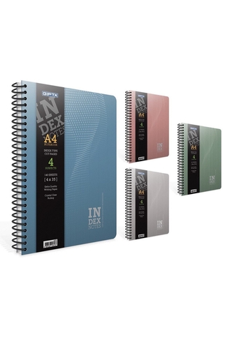 Gıpta İndex Spiralli Sert Kapak Defter 17X24 Çizgili 140 Yaprak (4625) - 1